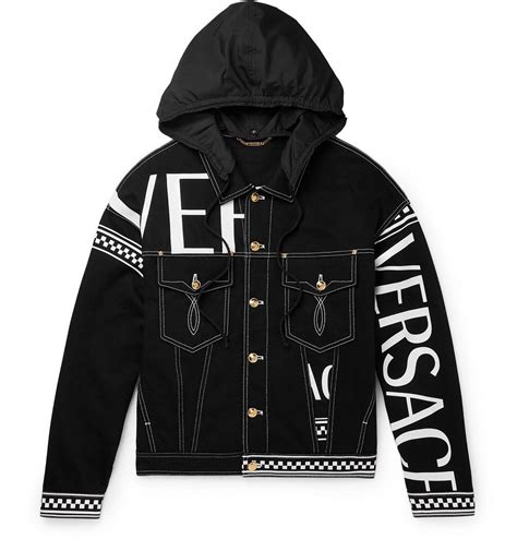 versace print hooded down jacket|Gianni Versace.